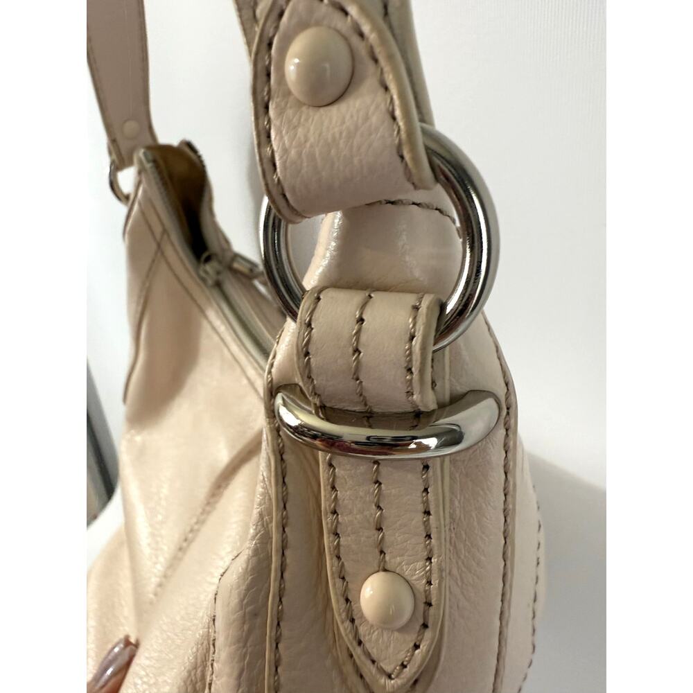 The Sak Mariposa Leather Hobo Shoulder Purse Neutral Chic Boho Bag Zipper - Picture 7 of 10